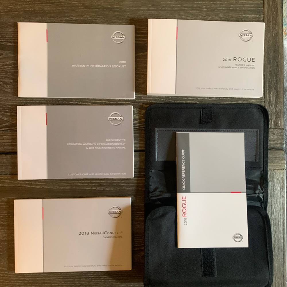2018 Rogue Owner's Manual & Warranty Booklet Set - Black Case